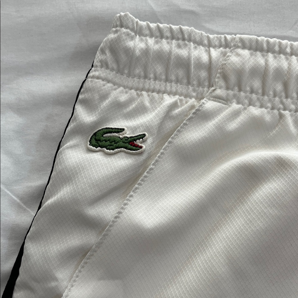 Lacoste White Joggers with Blue and Black Stripes - Picture 2 of 13